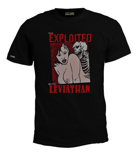 Camiseta The Exploited With Leviathan Esqueleto Banda Bto