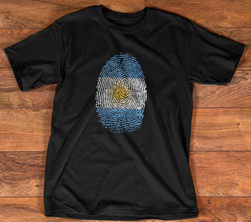 Imagen 3 de 4 de Remera Huella Dactilar Argentina Ear Outdoor Algodon Premium