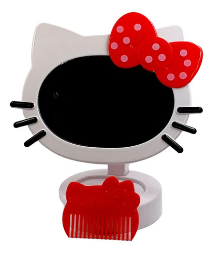 Mini Espejo De Mesa + Cepillo Hello Kitty