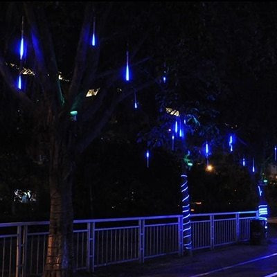 Luces Solares Led Festivas Impermeables 8 Tubos 144 Leds 