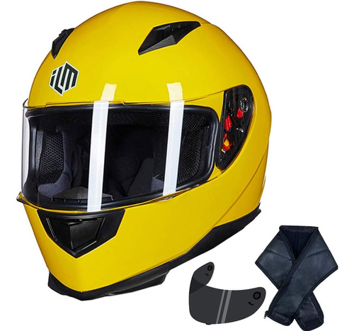 Casco De Bicicleta De Calle De Motocicleta De Cara Comp...