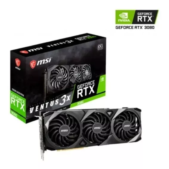 Placa Video Msi Geforce Rtx 3080 Ventus X3 10gb Lhr Oc