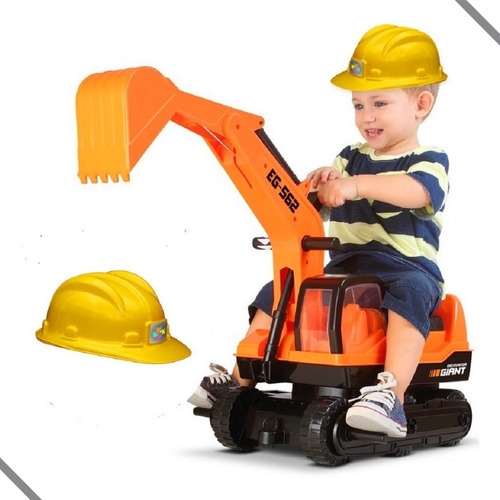 Trator Escavadeira Infantil Gigante Brinquedo Grande Oferta