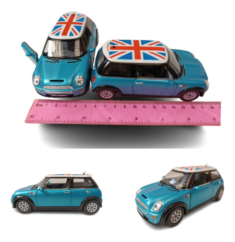 Mini Cooper S, Escala 1/30, 12cms Largo, Metálico, New Ray