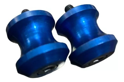 Sliders Spool Trasero Moto Pista 6mm Yamaha Benelli Azul Rpm