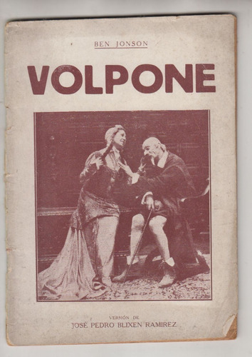 1930 Volpone Ben Jonson Teatro Solis Uruguay Version Blixen