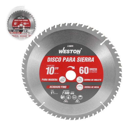 Disco Para Sierra Circular P/madera 10'' X 5/8'' 80dt