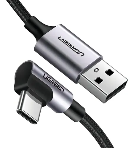 Ugreen Us284 Cabo De Dados Usb 2.0 P Usb Tipo C Angular 1m Cor Preto