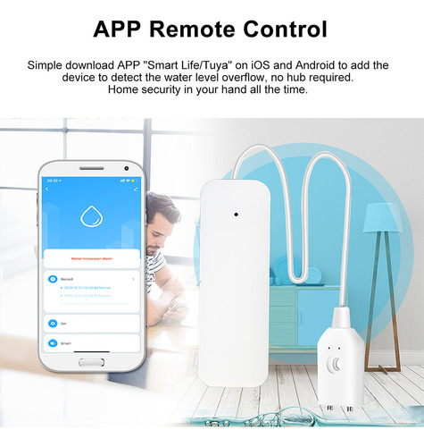 Alerta De Sensor De Fuga De Agua Wifi Con Aplicación Para Se
