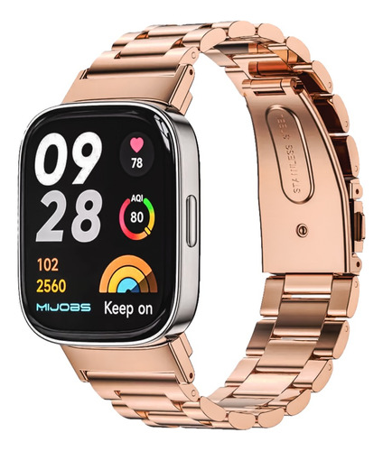 Correa Eslabones Compatible Con Redmi Watch 3 Y Mi Watch 3