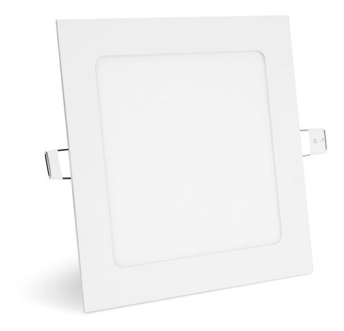 Imagem 2 de 10 de Kit 2 Painel Plafon Led 12w Quadrado Embutir Branco Frio