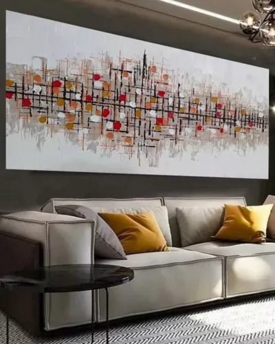Cuadros Modernos Abstractos Pintados A Mano Sillon Living Texturados - $  89.500