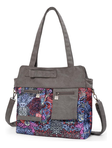 Black Butterfly Boho Series Lona De Gran Capacidad Mochila B