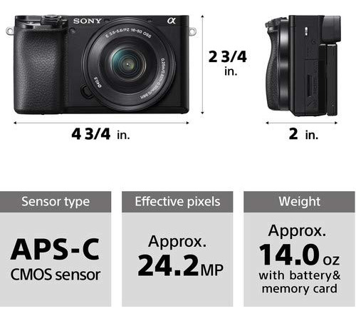 Câmera Sony Alpha A6100 Kit De Lentes Uhd 4k 2 Sem Espelho +