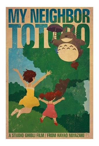 Cuadro Focu Deco Lienzo Canvas 20x30 Totoro - Póster Vintage