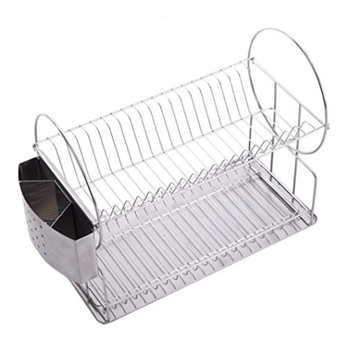 Escurridor Secaplato Acero Inoxidable Escurre Platos Doble