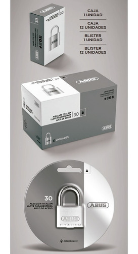 Candado Abus Aleación Titalium St 40mm