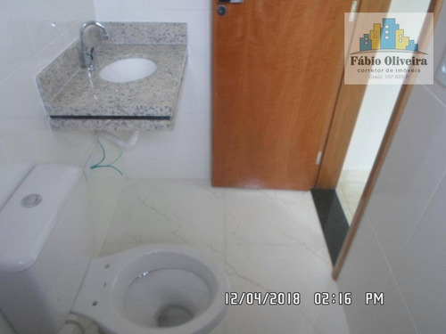 Cobertura Sem Condomínio ,com 2 Dormitórios À Venda, 44 M² Por R$ 270.000 - Vila Pires - Santo André/sp - Co0095