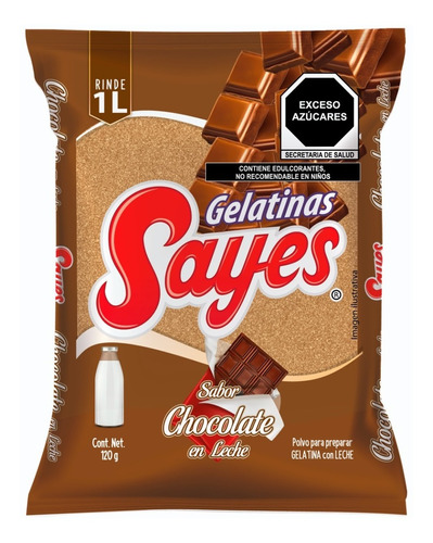 Gelatina En Polvo Sayes De Leche Sabor Chocolate 120gr