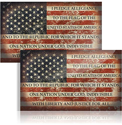 Worn And Tattered American Flag Stickers For 2nd Amendm...