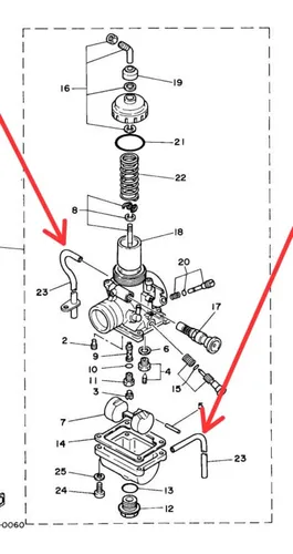 Mangueras Desfogue Carburador Yamaha Dt Rx115 Rx100 Original