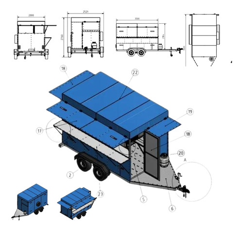 Projeto Construção Trailer Alimentos Trucado Food Truck Diy