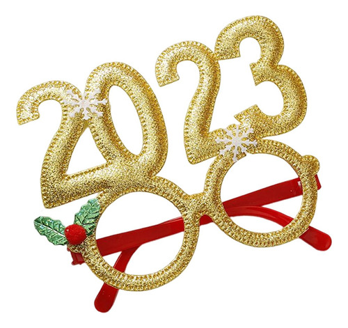 Gafas De Navidad Foto Prop Favor De Fiesta Dorado