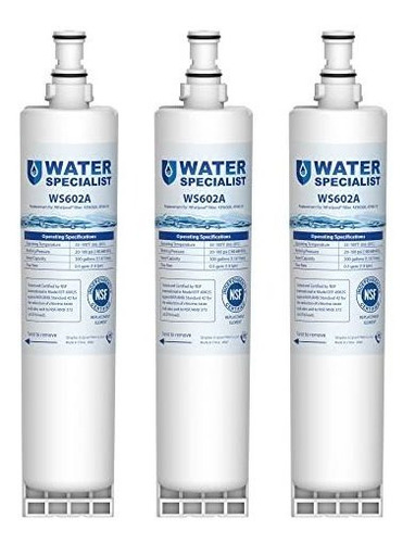 Filtro Agua Nevera Certificado Nsf, Ge® Xwf, 3 Filtros