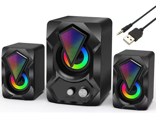 Parlante Para Pc Iluminacion Rgb Home 2.1 Yst-1306