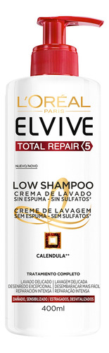 Crema Limpieza Reparación Total 5 Elvive Loreal Paris 400 Ml