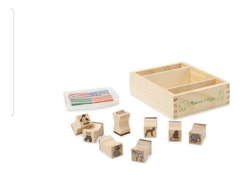 Juego De Sellos De Animales Bebés De Granja Melissa & Doug Tinta 4 Exterior Multicolor