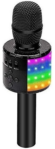 Micrófono Inalámbrico De Karaoke Bluetooth Luces Bonaok 4