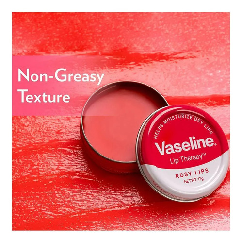 Balsamo Labial Vaseline Lip Therapy Rosy Lips 20gr Lata