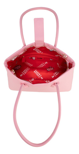 Bolsa Satchel Oe X Hello Kitty Grande Rosa Grande