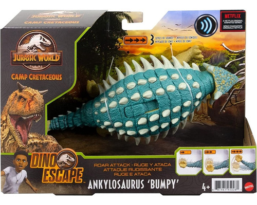 Ankylosaurus Bumpy, Jurassic World Camp Cretaceous, Mattel