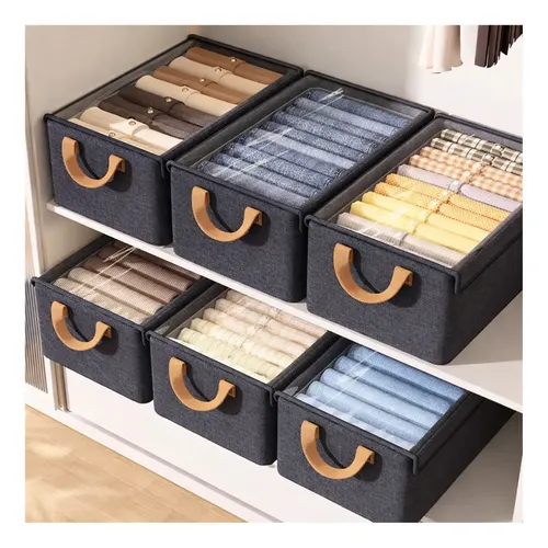 Caixa Organizadora Cesto Dobrável P/ Closet Guarda Roupa