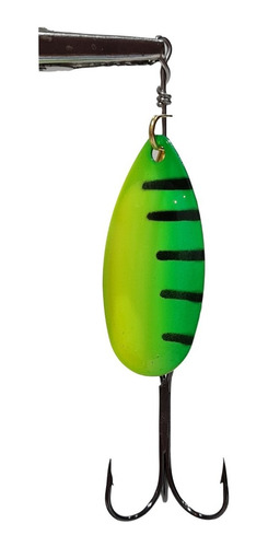 Spinner Cucharilla Plata-verde/amarillo/negro #2 5gr 6,8cms