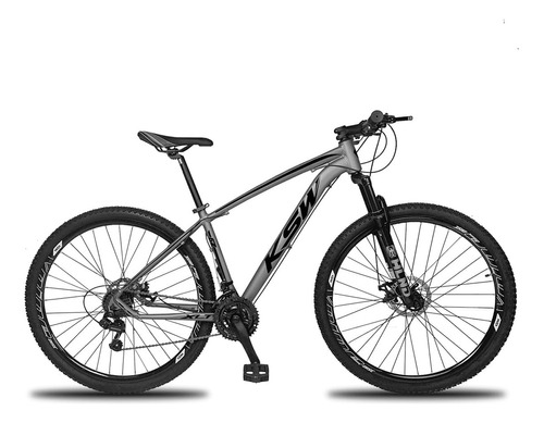 Bicicleta Aro 29 Ksw Xlt 2019 Alum Câmbios Shimano 24v Disco Cor Grafite/preto Tamanho Do Quadro 17