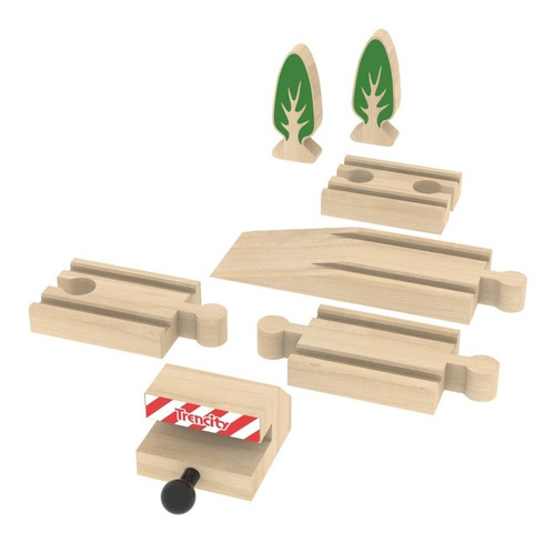 Imagen 2 de 4 de Trencity Vías Especiales X 7 Unidades De Madera