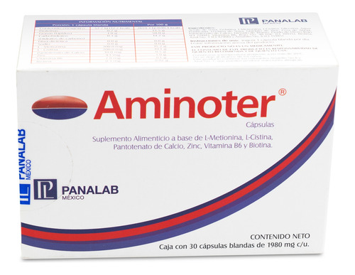 Aminoter Cápsulas Anticaída Fragilidad Capilar 30 Caps