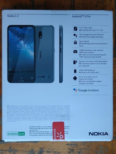 Nokia 2.2 Negro 32gb 3g Ram Face Unlock Nuevo