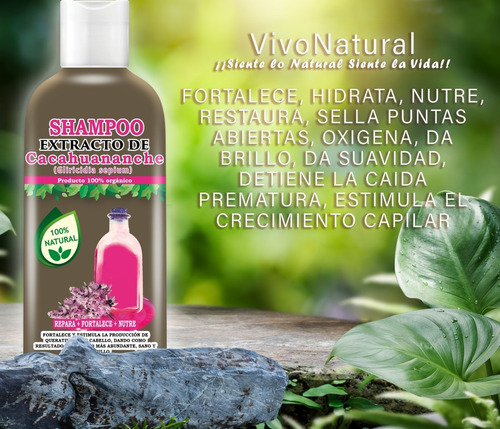 Shampoo De Cacahuananche 1 Litro, Producción De Keratina