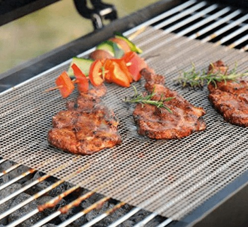 Grelha Tela Antiaderente Teflon Churrasco 30x40 Marrom Cor Marrom-claro