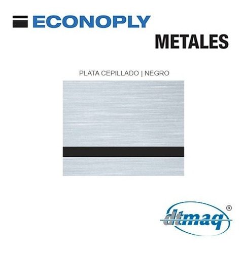 Plástico Bicapa Laserable Econoply Metalizado 60x40 Fino Pla