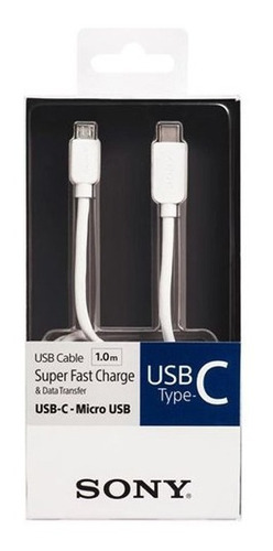 Cable Usb  C - Micro Usb 1 Mt Sony Original Carga Rápida