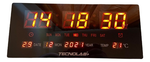 Reloj Digital Led Con Temperatura Y Calendario - Ps