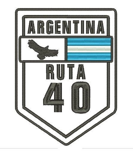Patch Bordado Argentina Ruta 40 (viagem, Moto, Turismo)