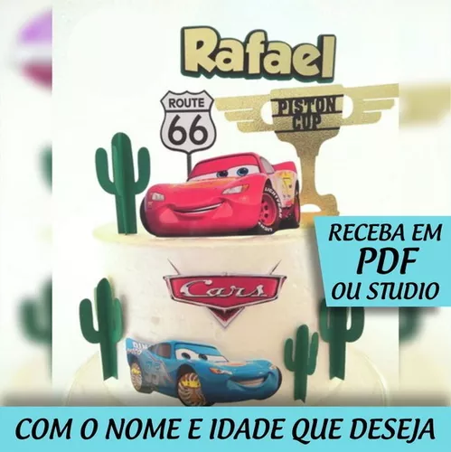 Topo Para Bolo Tema Carros Da Disney