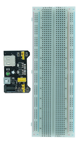 Kit Fuente De Alimentación + Protoboard 830 Puntos Arduino