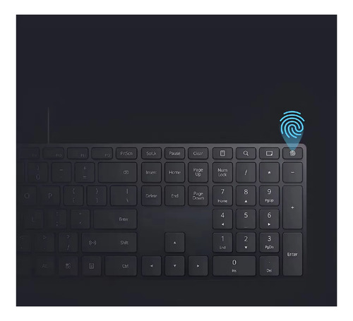 Teclado Huawei Cd32 Base Aluminio Lector De Huella Usb Negro